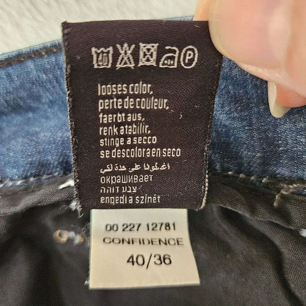 34 Heritage Jeans Mens 41 x 32.5 Confidence Mid Rise Relax‎ Blue Dark Wash Denim